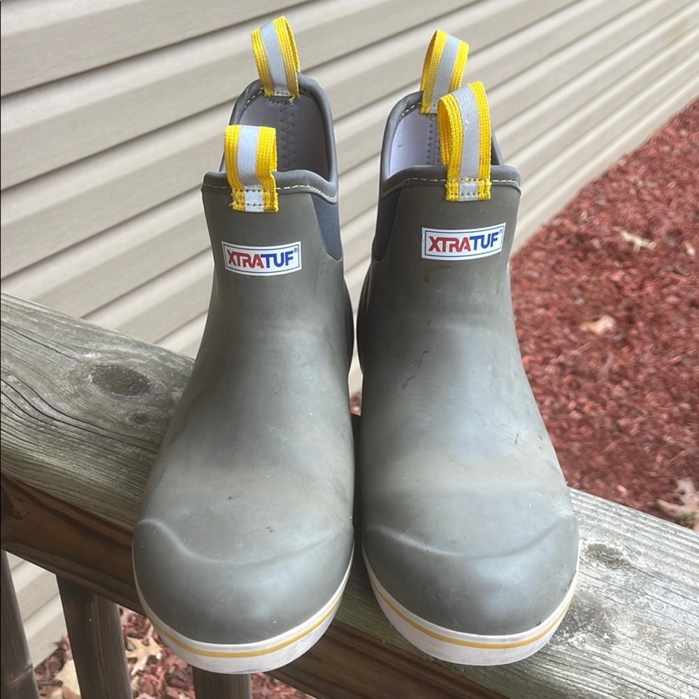 Gray Boat Shoes with Slip-On Design and Rubber Soles